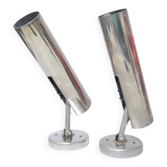 Pair of Lita chrome spot lights from the 60s and 70s