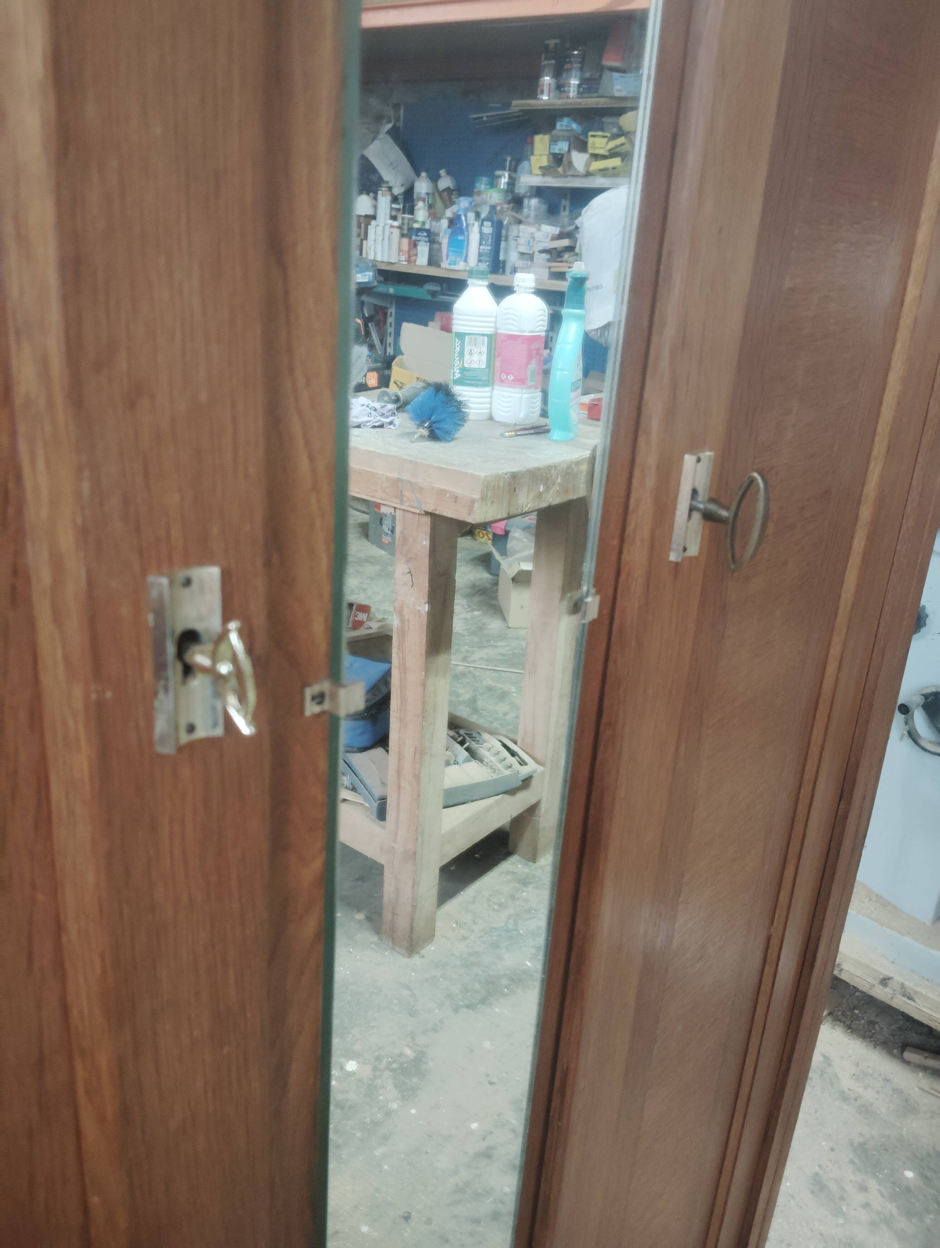 1950s Parisian wardrobe/closet in oak