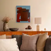 Abstract painting "quiet structure" 55x45cm by Bodasca