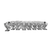 11 champagne glasses, 12 wine glasses and 12 crystal port glasses from Val st Lambert
