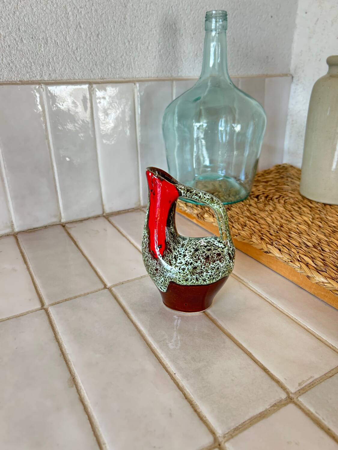 Blue rockery vase
