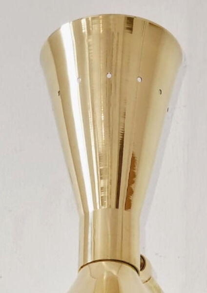 Applique murale italienne laiton années 50