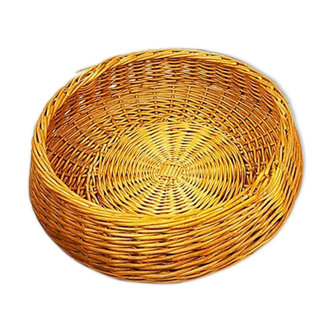 Round wicker flat basket