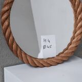 Rope mid-century french circular mirror