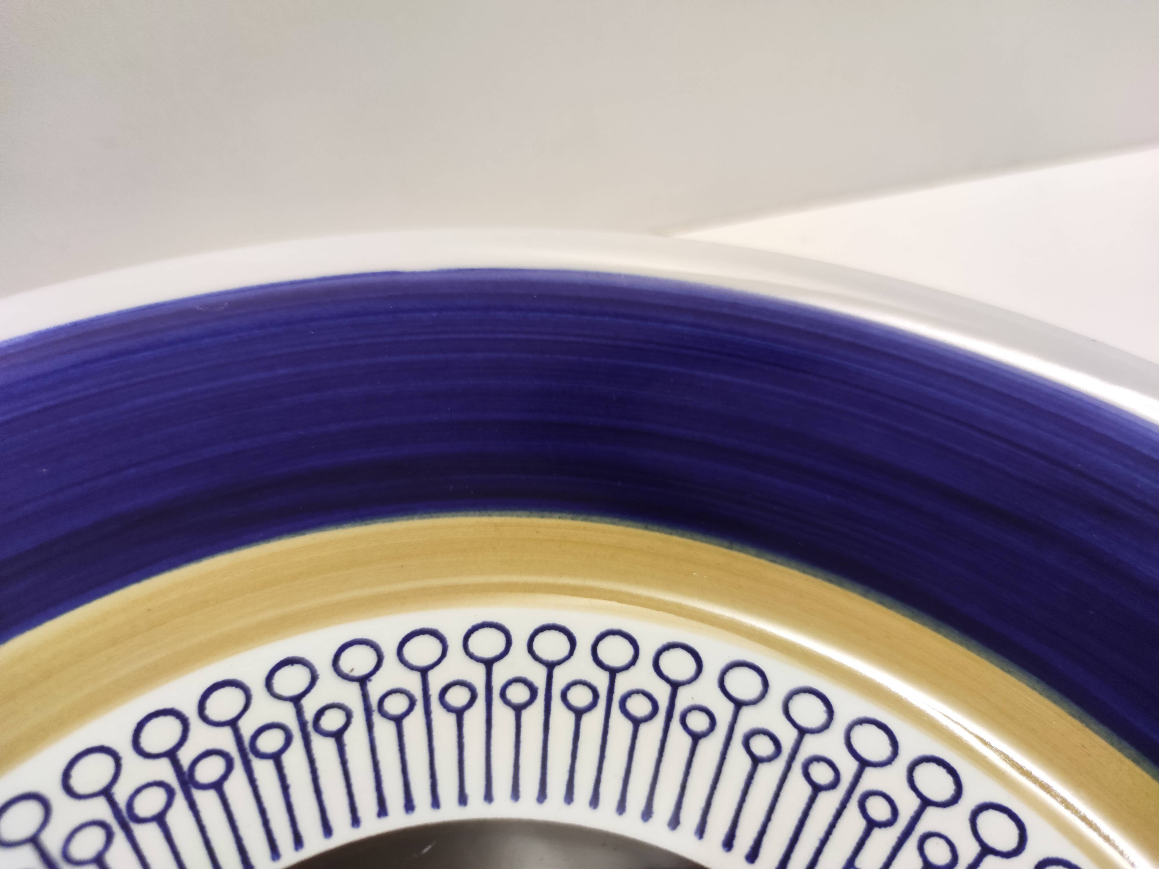 Lacquered Ceramic Dessert Plate by Antonia Campi for Richard Ginori, Italy