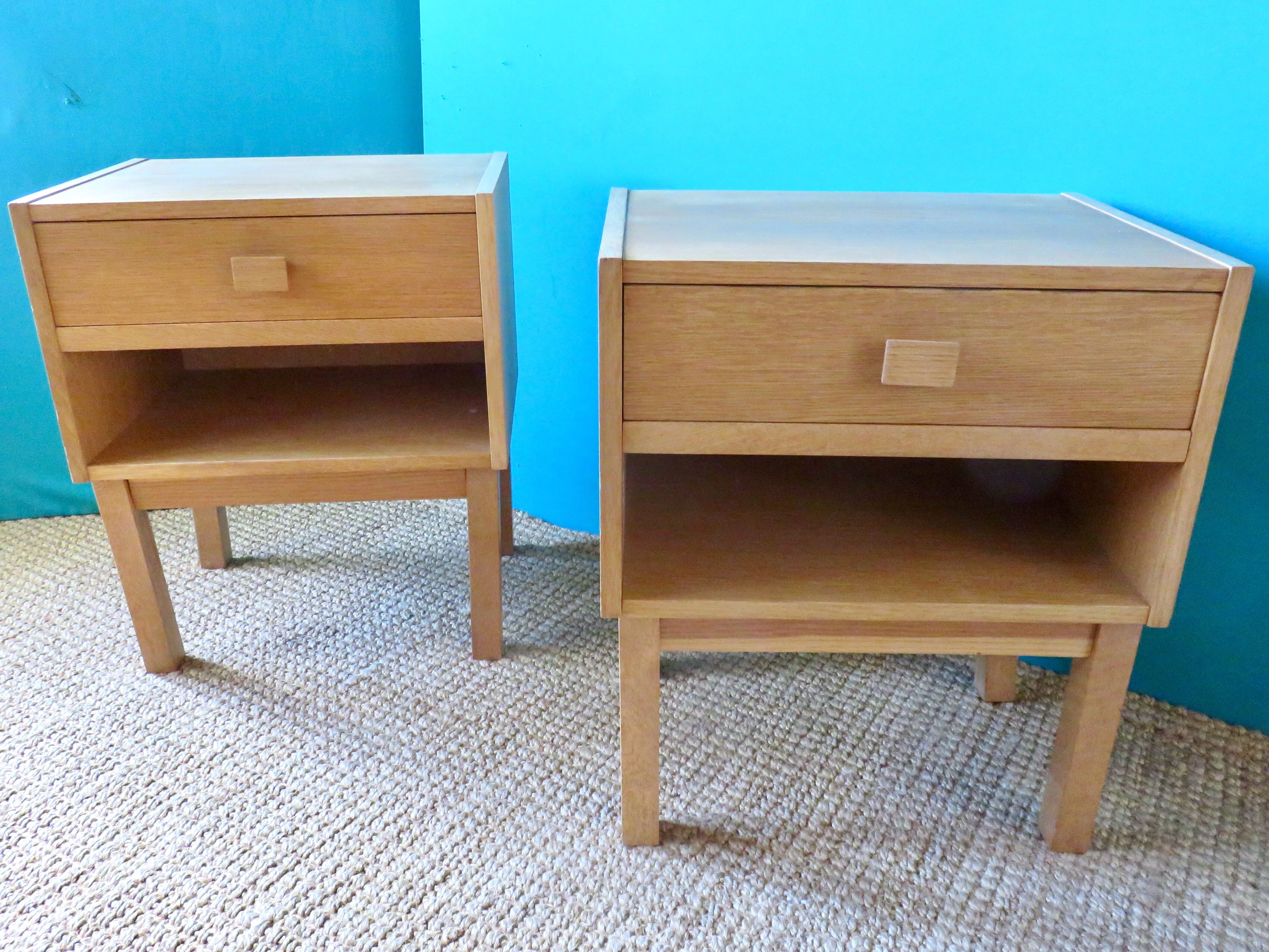 Pair of oak bedside tables, Denmark 1970