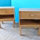 Pair of oak bedside tables, Denmark 1970