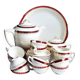 1920s coffee service Céranord from Saint-Amand, 24 pieces.