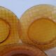 70's amber glass flat plates