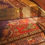 Smoked Glass and Chrome Steel Waterfall Pace Collection Coffee Cocktails Table, 1970s