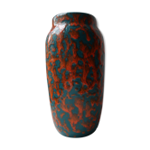 Blue and coral west Germany vase
