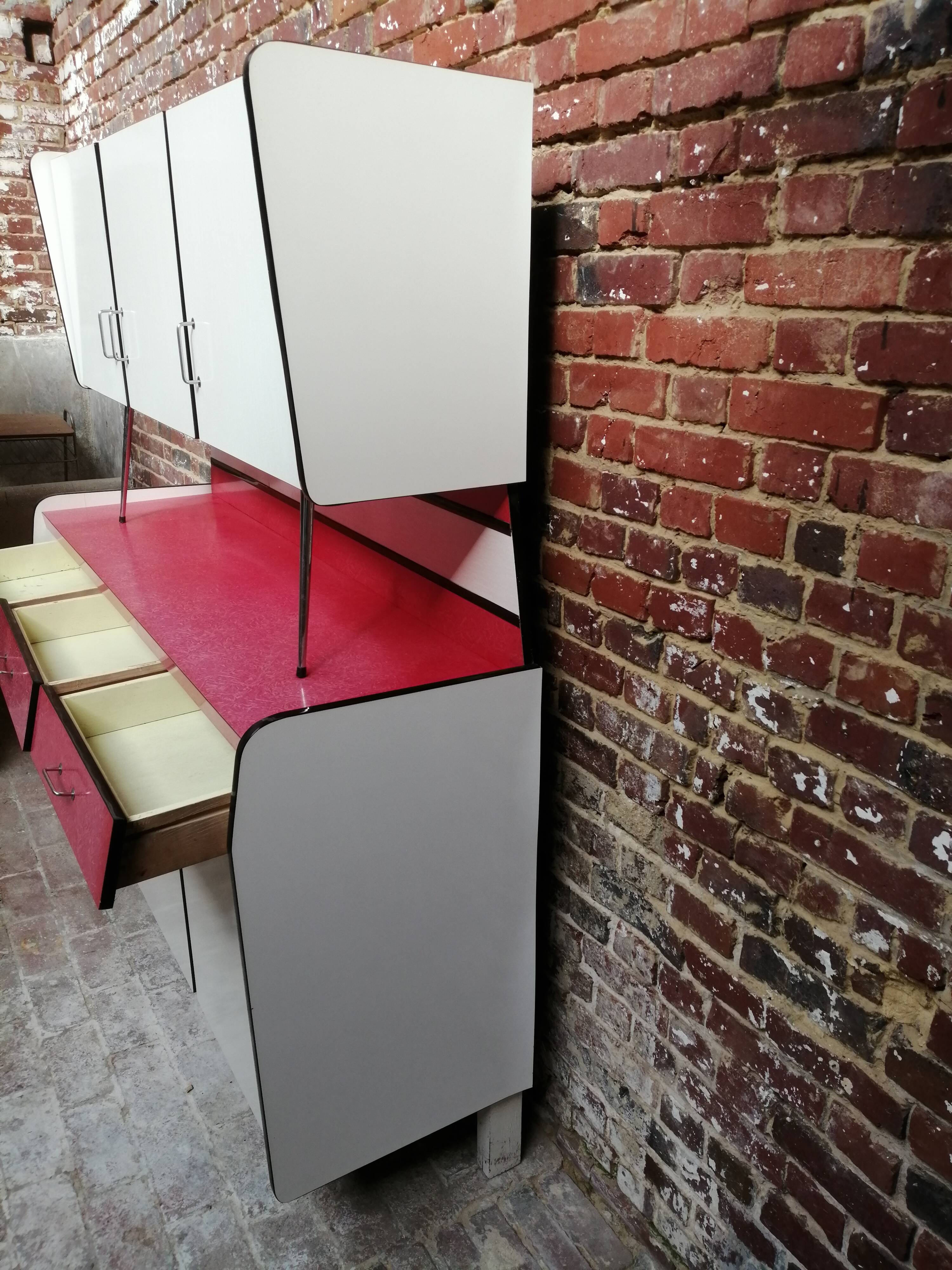 Kitchen buffet in formica 50s