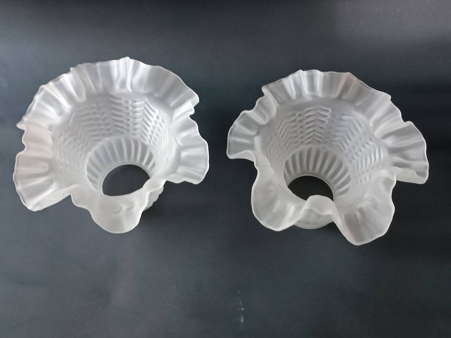 Appliques laiton et verre givré