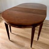 Half-moon table in mahogany from Honduras Louis XVI style