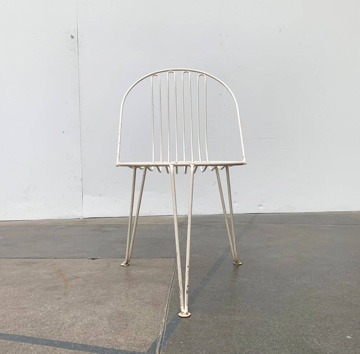 Set of 2 mid-century German metal garden chairs by Mauser Werke Waldeck