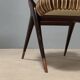 Lot de huit chaises vintage avec embouts en laiton