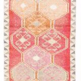3x10 Soft Pink Runner Rug, Pastel Orientel Runner, 95x294Cm