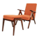 Fauteuil Vintage avec Repose-Pieds  terracotta Bouclette