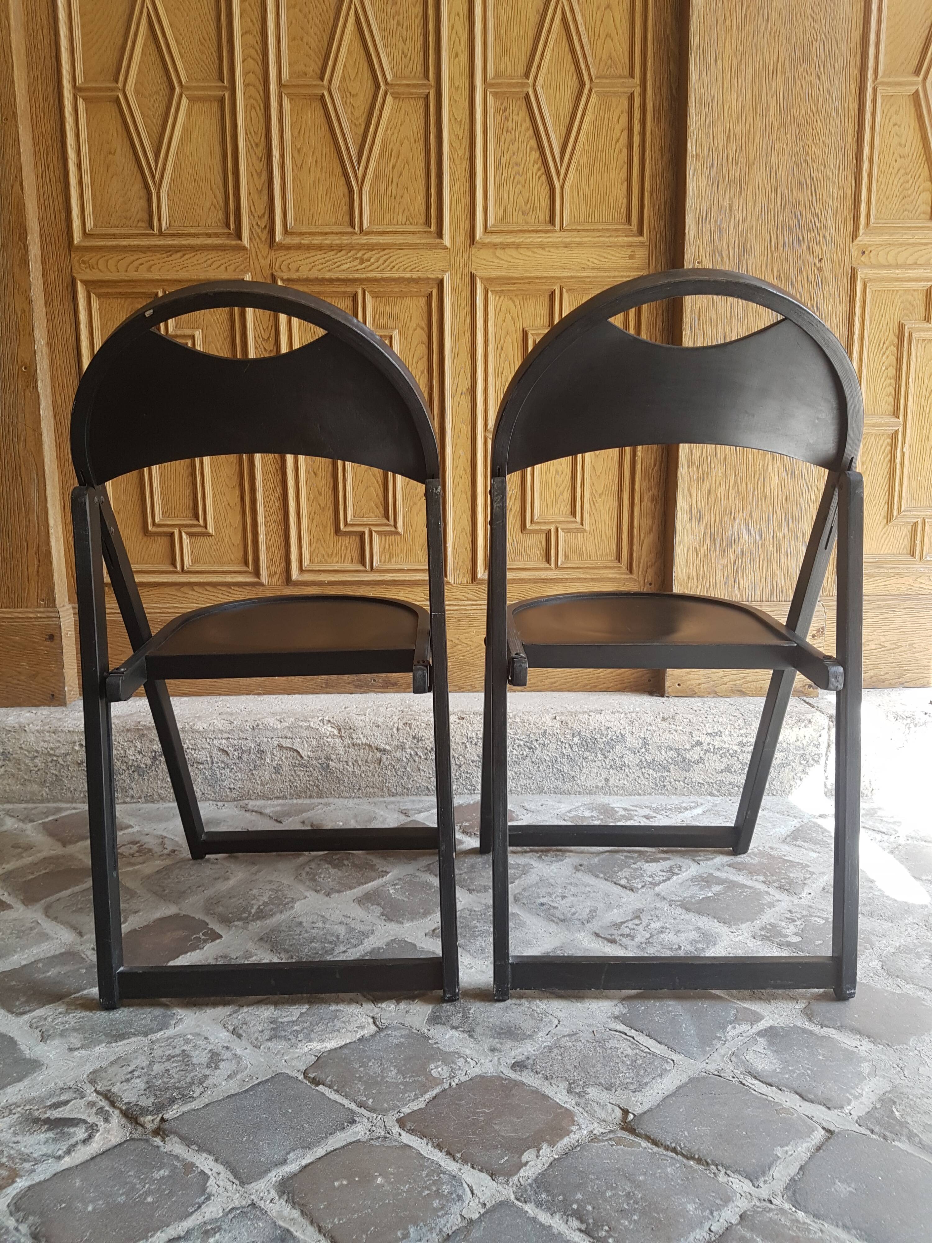 Pair of folding chairs OTK No.23 50s