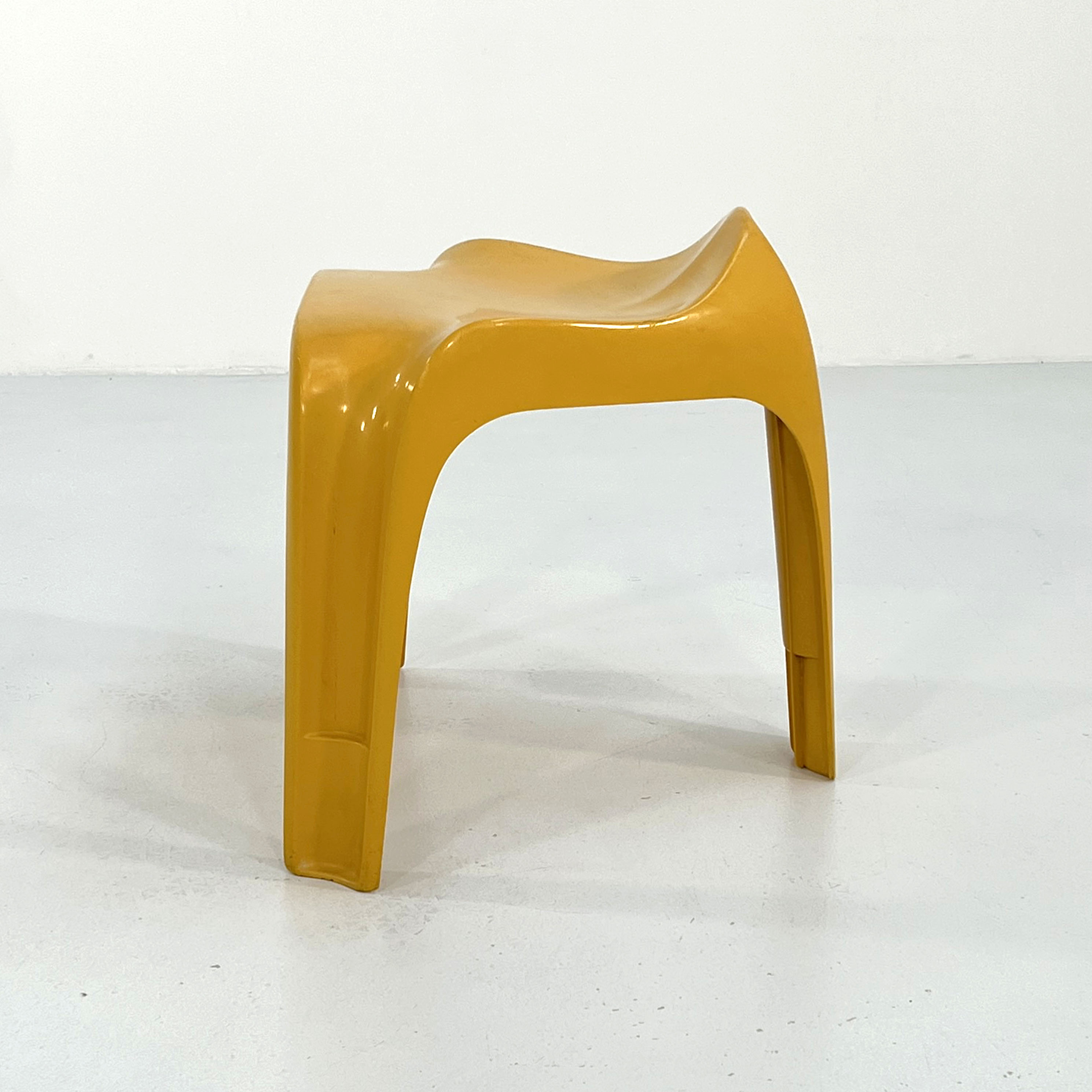 Yellow stool by Alexander Begge for Casala, 1970