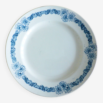 Assiette plate, Longchamp en terre de fer, modèle Denise