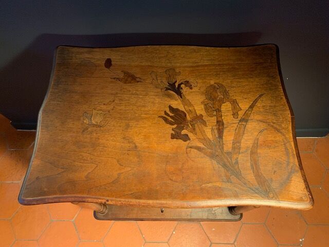 Workers' table Art Nouveau marquetry