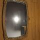 Miroir art déco en bois peint 33 X 51 cm