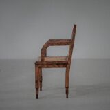 Art Deco armchair, marquetry and cane, circa 1930