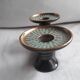 Vintage candle holder with 2 branches in Vallauris ceramic