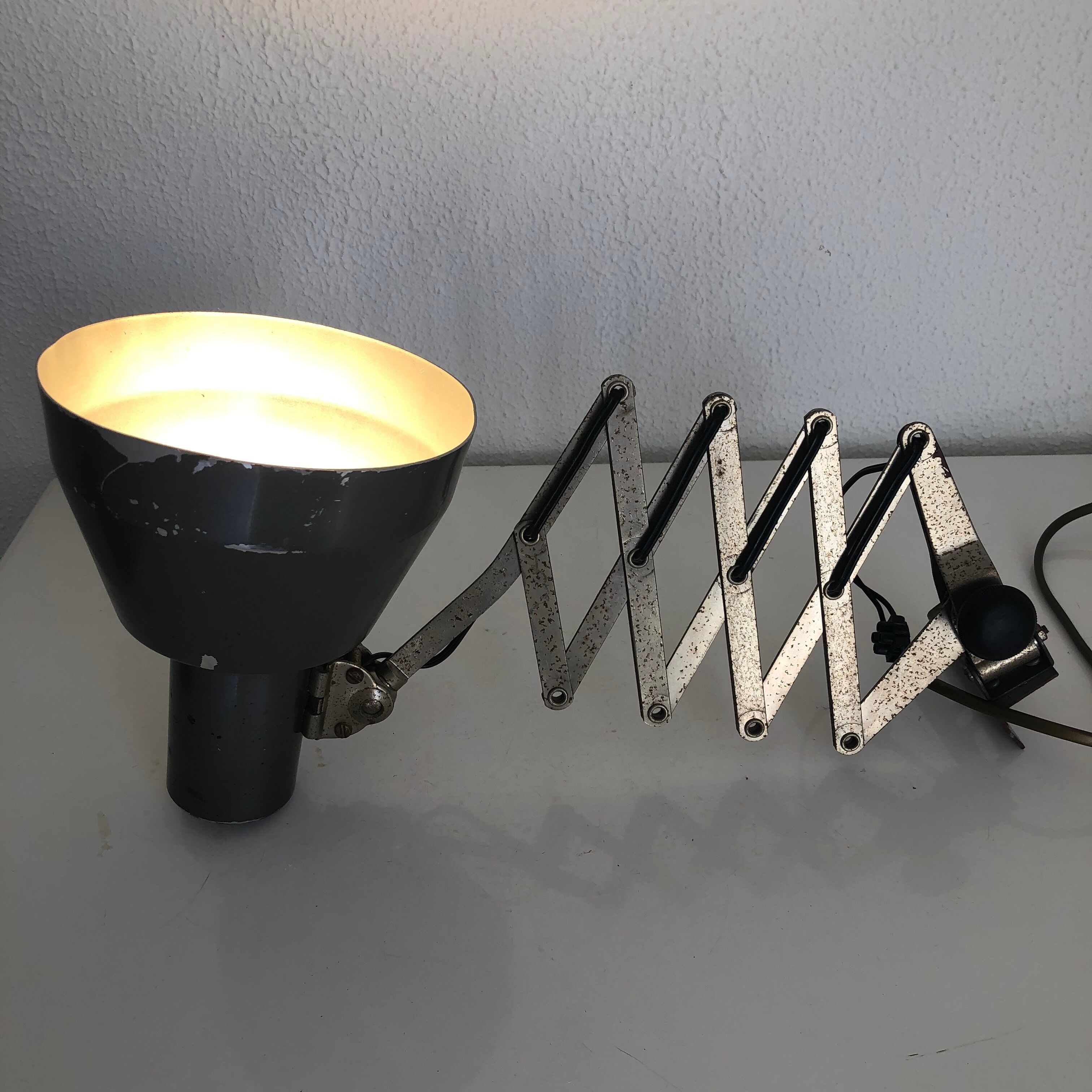 Lampe accordéon 1960, 65 x 18 cm