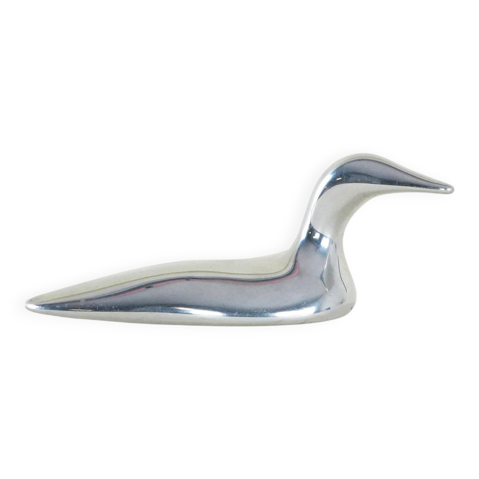 Aluminium sculpture of a duck, Canadian design, 1980s, production: Hoselton