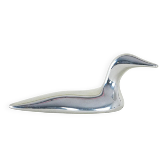Aluminium sculpture of a duck, Canadian design, 1980s, production: Hoselton