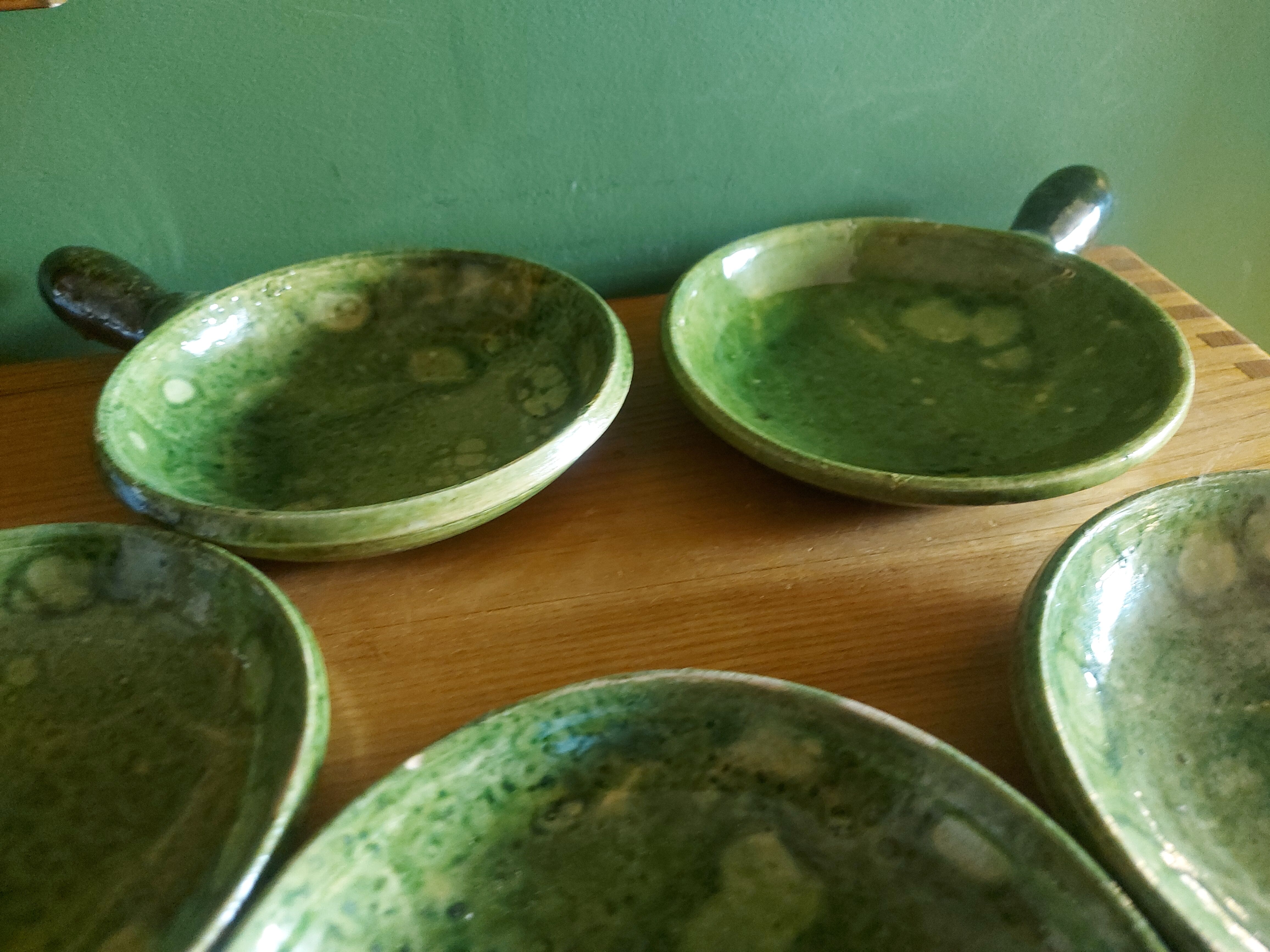 5 cups, Vallauris ceramic pans