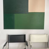 Contemporary minimalist painting "Green Composition" 100x80cm