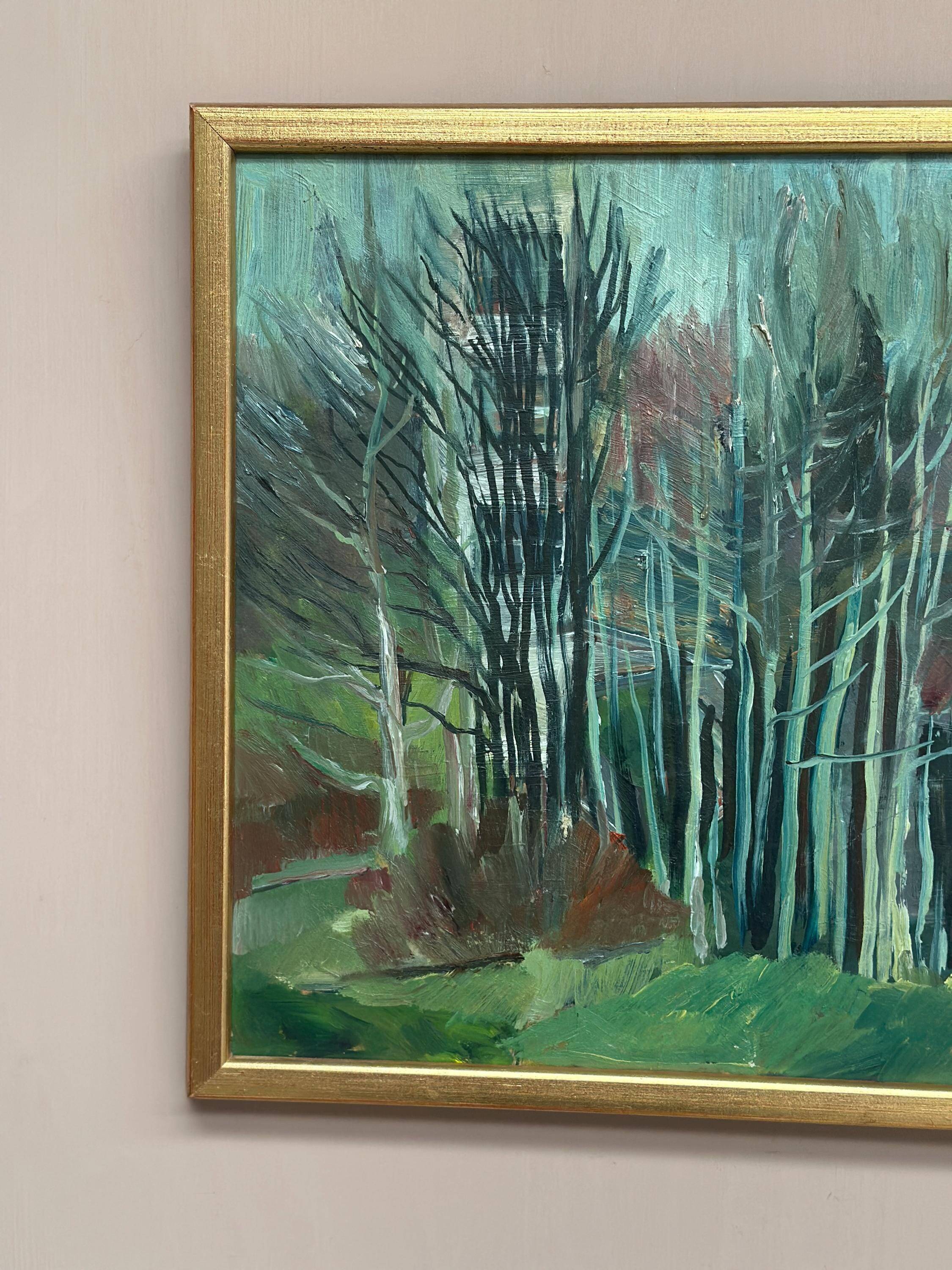 Original Swedish Oil On Panel – “Early Spring” By Ann‑Marie Ekbom – Dated 1978 – Vintage & Framed