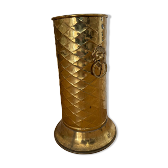 Vintage gold brass umbrella stand
