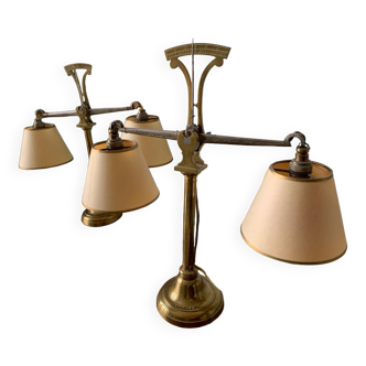 Pair of brass table lamps