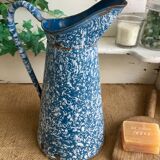 Marbled blue enamelled broc