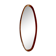 Oval hall mirror, wooden frame. Scandinavia 1960s 33x100cm