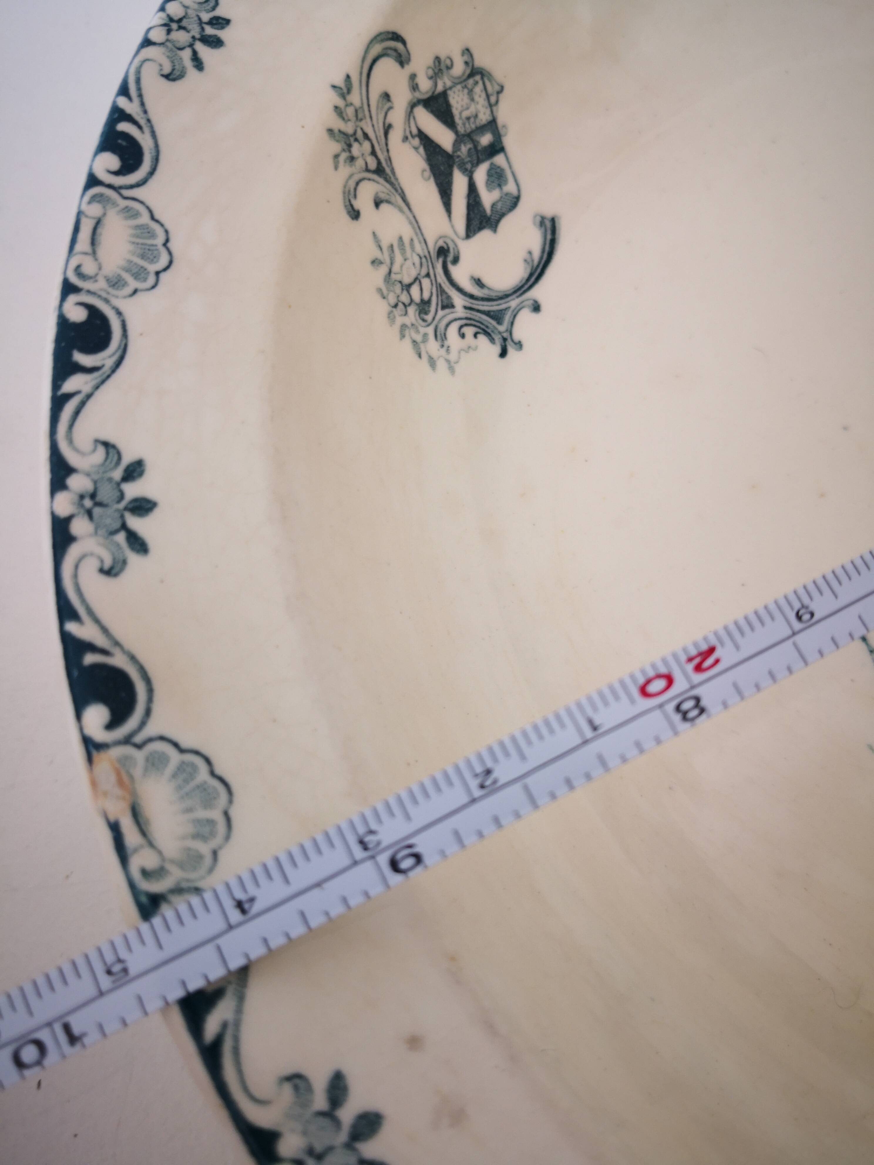 round and hollow ceramic dish, Clairefontaine ironstone, Château series