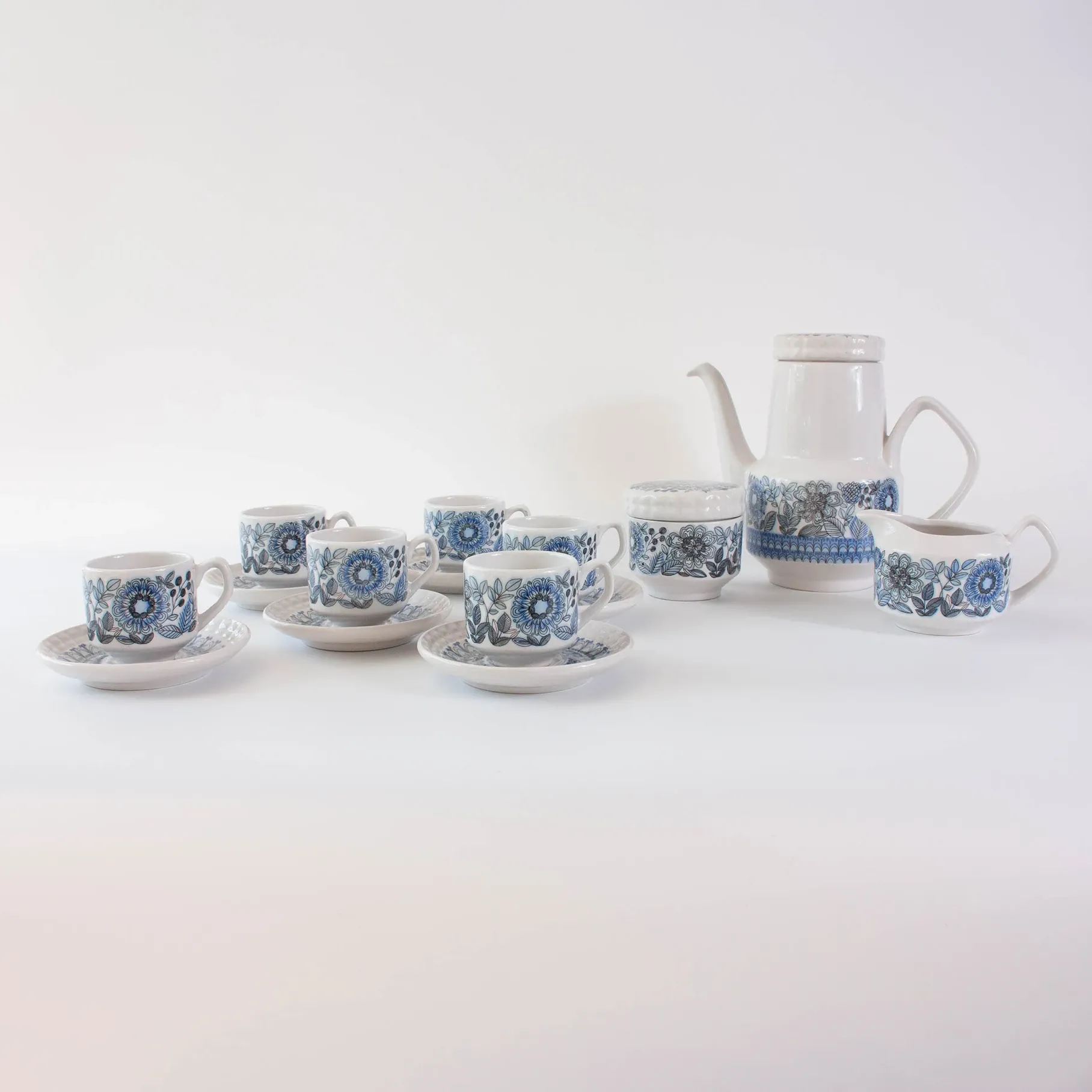 Vintage 1970s Raul da Bernarda Tea Set from Alcobaça, Portugal