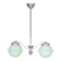 Czech Bauhaus Chandelier in Chrome-Plated Steel and Opaline Glass, 1930s