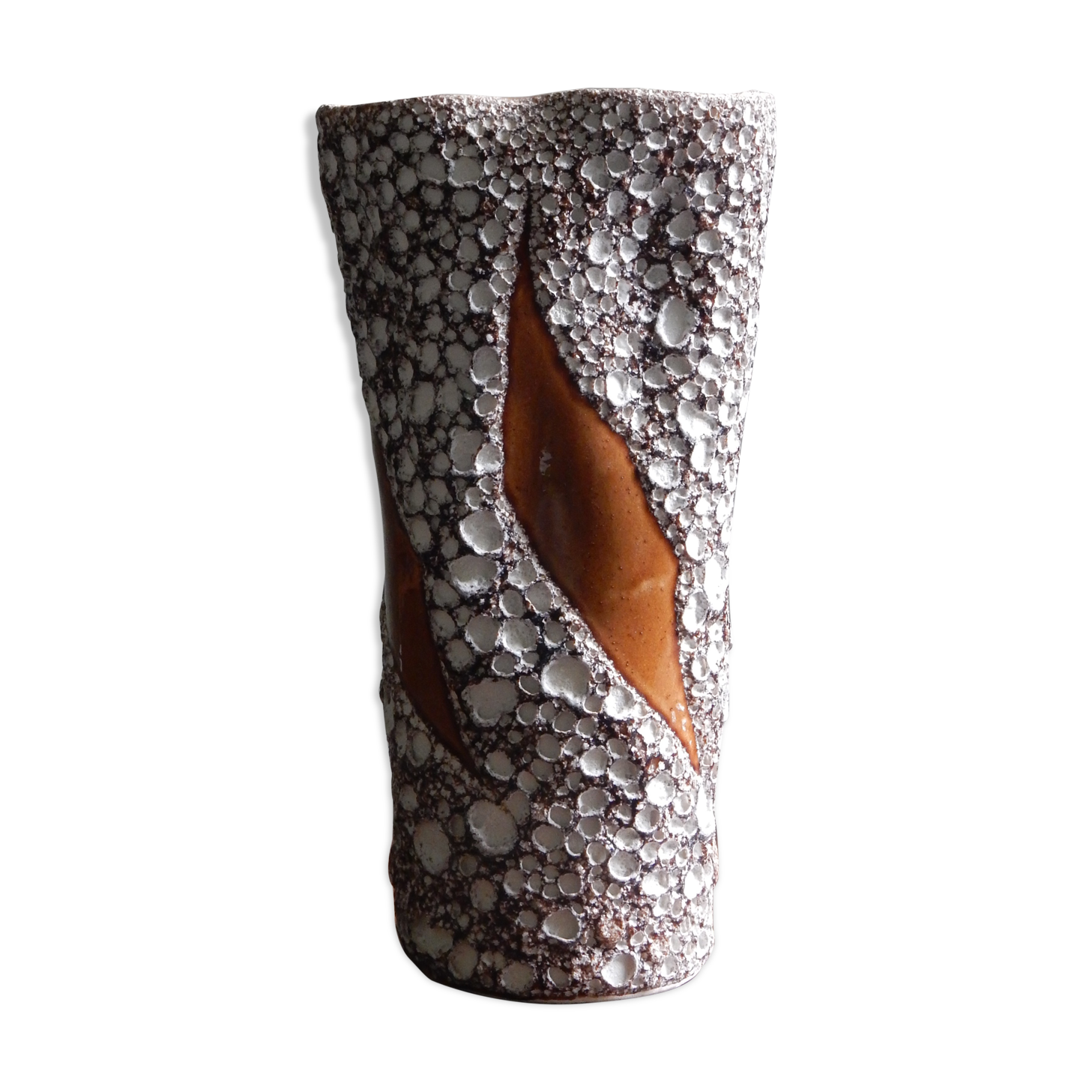 Vase Vallauris ceramic fat lava of the 60s