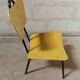 Yellow Jacques HITIER chair, vintage 50s