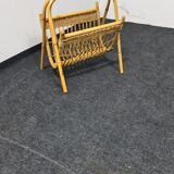 Vintage wicker paper or magazine rack