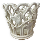 Openwork earthenware basket
