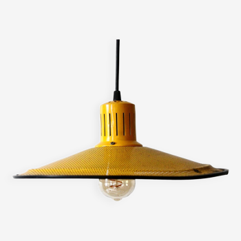 Suspension vintage jaune style Mategot