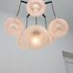Vintage Italian Crystal and Chrome Chandelier, 70s