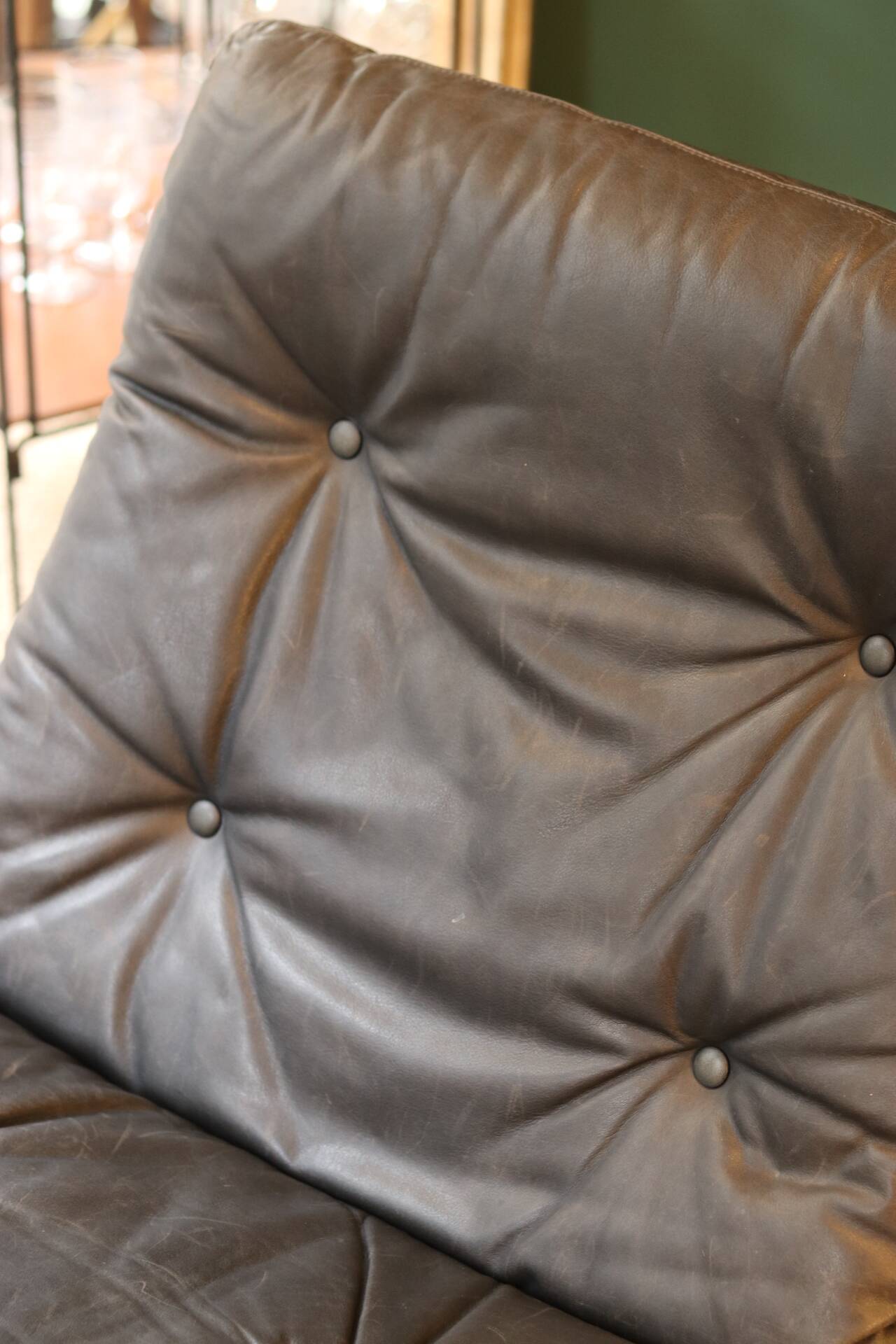 Fauteuil Siesta, Ingmar Relling, cuir anthracite