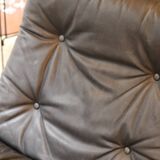 Fauteuil Siesta, Ingmar Relling, cuir anthracite